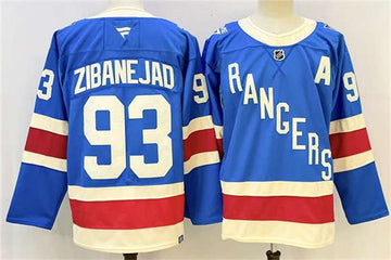 Mika Zibanejad New York Rangers blue jersey