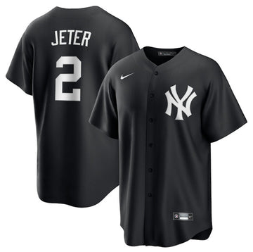 Derek Jeter New York Yankees black Lights Out jersey