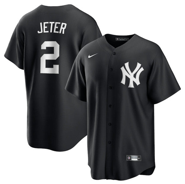 Derek Jeter New York Yankees black Lights Out jersey