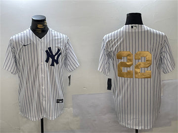 Juan Soto New York Yankees white-gold jersey