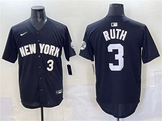 Babe Ruth New York Yankees black jersey