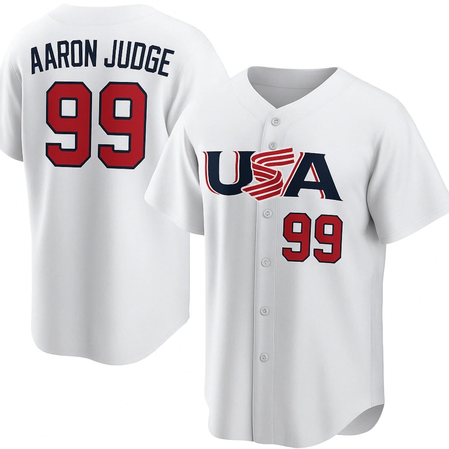 Captain Aaron Judge New York Yankees white Classic jersey