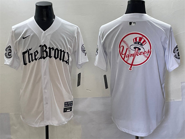 Team Big Logo New York Yankees white jersey