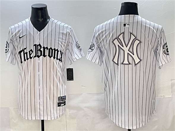 Team Big Logo New York Yankees white jersey