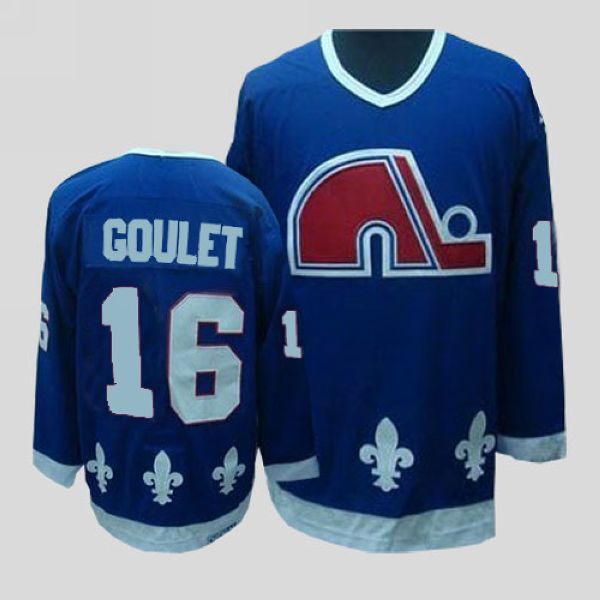Michel Goulet CCM Colorado Avalanche blue Throwback jersey