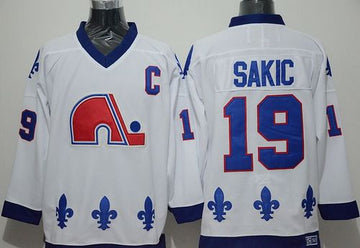 Joe Sakic Whtie CCM Colorado Avalanche Throwback jersey