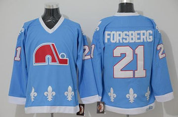 Peter Forsberg Colorado Avalanche blue Throwback jersey