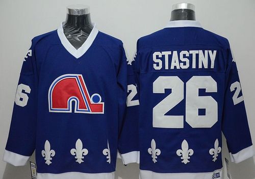 Peter Stastny Colorado Avalanche blue Throwback jersey