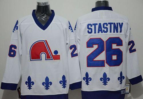 Peter Stastny Colorado Avalanche white Throwback jersey