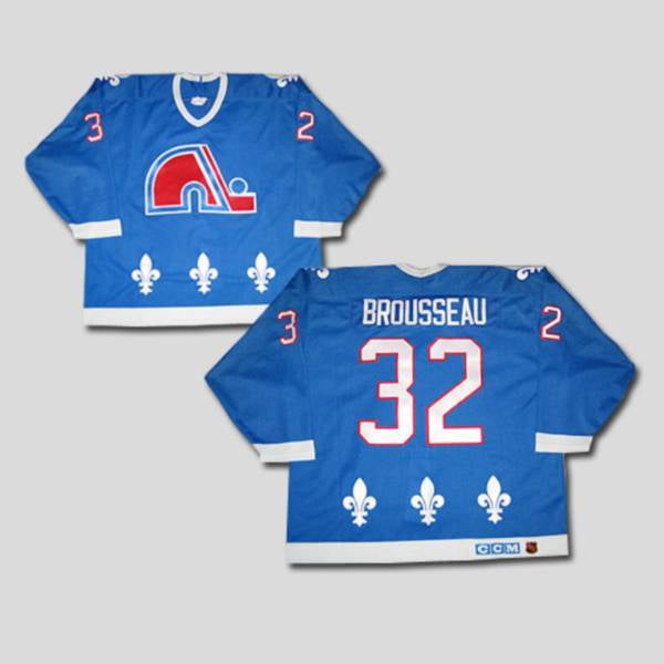 Paul Brousseau CCM Colorado Avalanche blue Throwback jersey