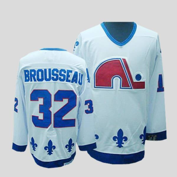 Paul Brousseau CCM Colorado Avalanche white Throwback jersey