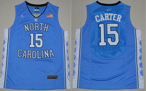 Vince Carter North Carolina Tar Heels blue jersey