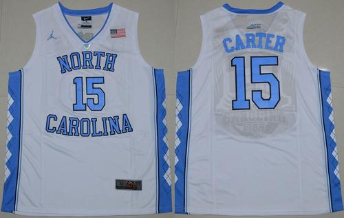 Vince Carter North Carolina Tar Heels white jersey