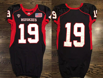 Custom Northern Illinois Huskies black jersey