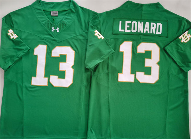 Riley Leonard Notre Dame Fighting Irish green jersey