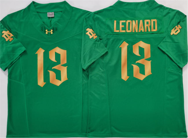 Riley Leonard Notre Dame Fighting Irish green jersey
