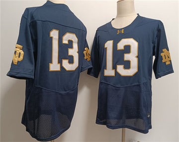 Riley Leonard Notre Dame Fighting Irish navy jersey