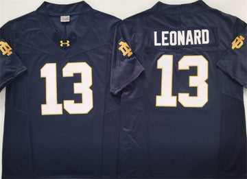 Riley Leonard Notre Dame Fighting Irish navy jersey