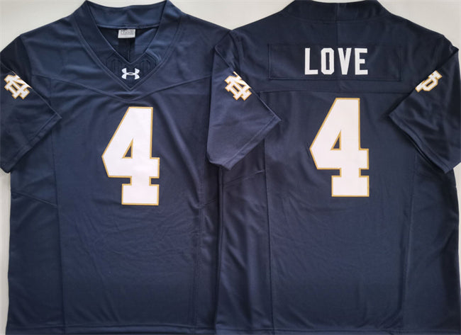 Jeremiyah Love Notre Dame Fighting Irish navy jersey