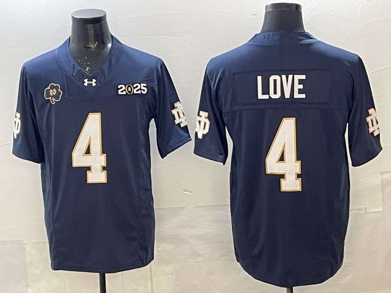 Jeremiyah Love Notre Dame Fighting Irish navy jersey