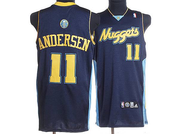 Chris Andersen Denver Nuggets blue jersey