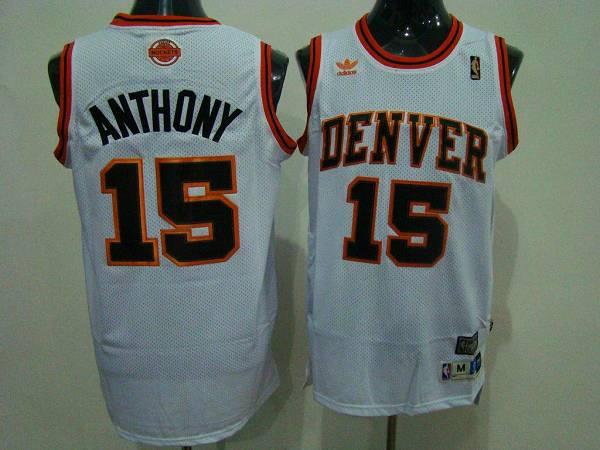Carmelo Anthony Denver Nuggets white Throwback jersey