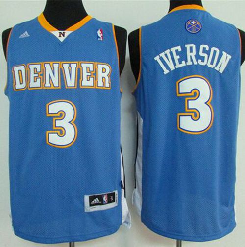 Allen Iverson Denver Nuggets blue jersey