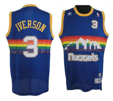Allen Iverson Denver Nuggets blue Throwback jersey