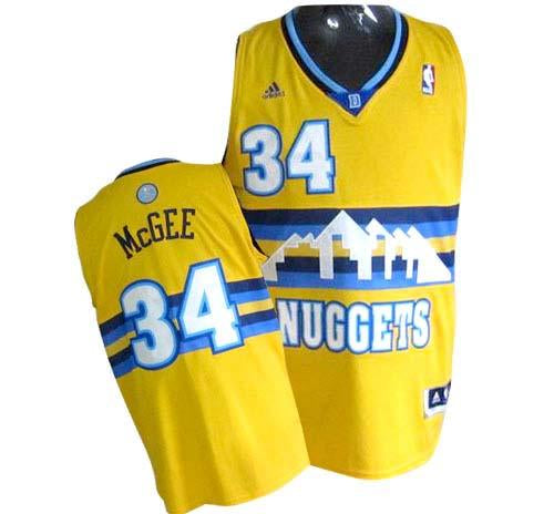 JaVale McGee Denver Nuggets yellow Alternate jersey