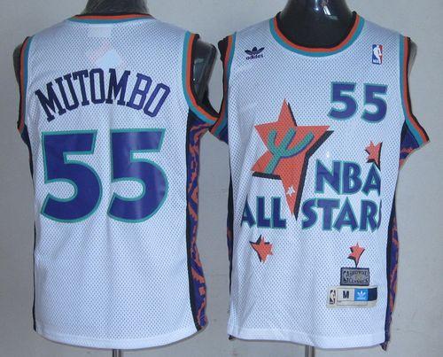 Dikembe Mutombo Denver Nuggets white Throwback jersey