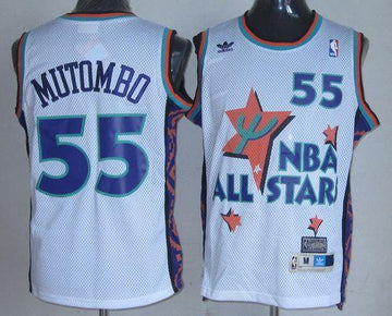 Dikembe Mutombo Denver Nuggets white Throwback jersey