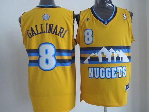 Danilo Gallinari Denver Nuggets yellow Alternate jersey