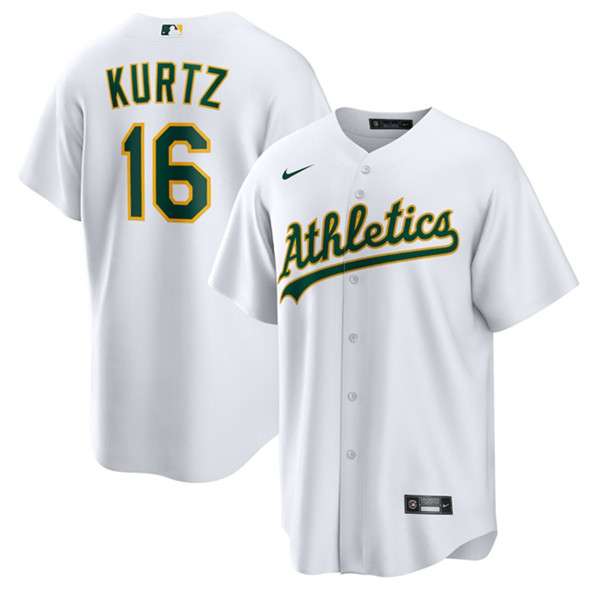 Nick Kurtz Oakland Athletics white jersey