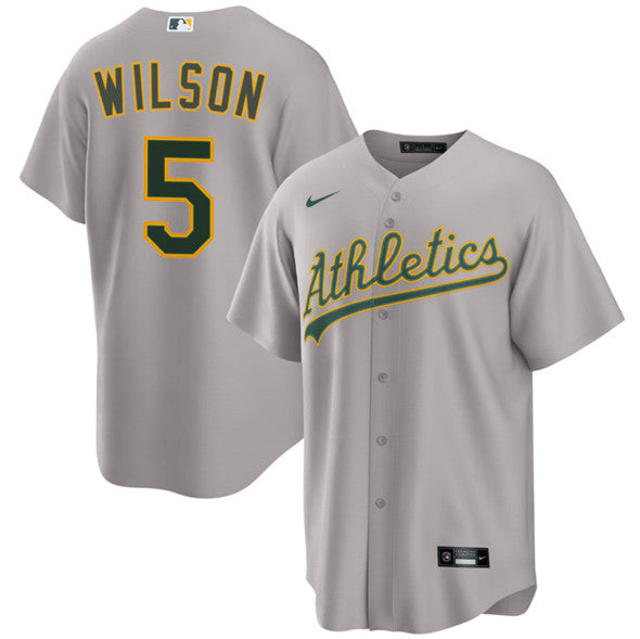 Jacob Wilson Oakland Athletics gray Away jersey