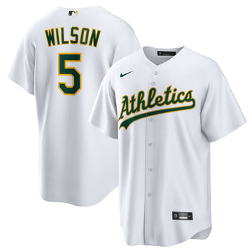 Jacob Wilson Oakland Athletics white jersey
