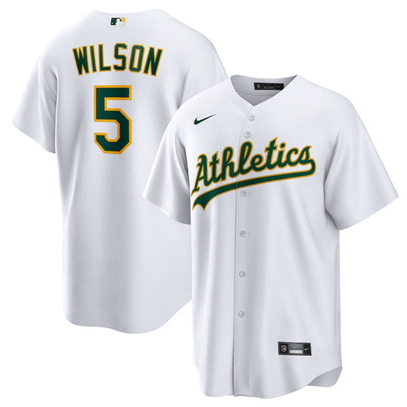 Jacob Wilson Oakland Athletics white jersey