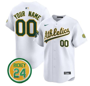 Custom Oakland Athletics white jersey