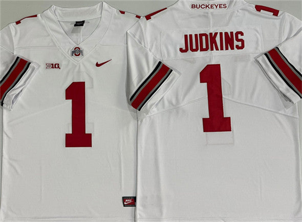 Quinshon Judkins Ohio State Buckeyes white jersey