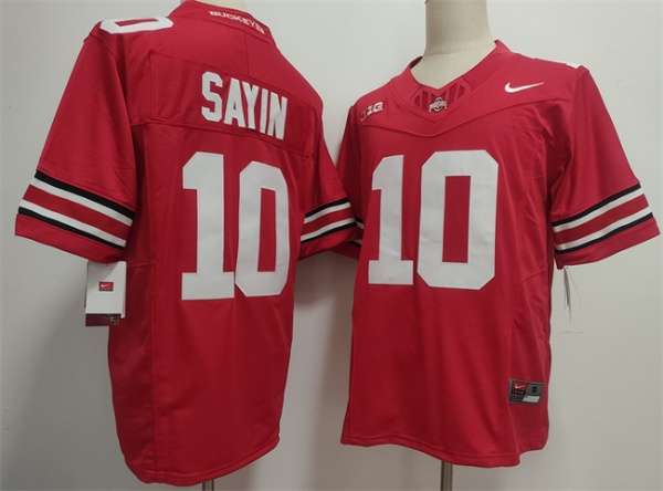 Julian Sayin Ohio State Buckeyes red FUSE jersey
