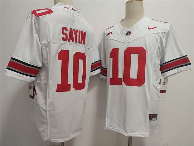 Julian Sayin Ohio State Buckeyes white FUSE jersey