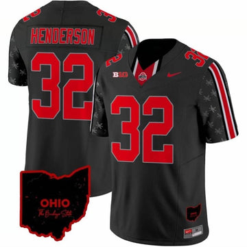 TreVeyon Henderson Ohio State Buckeyes black jersey