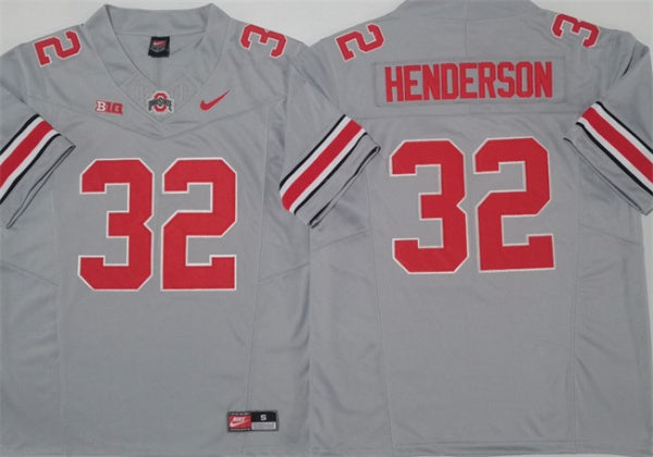 TreVeyon Henderson Ohio State Buckeyes grey jersey