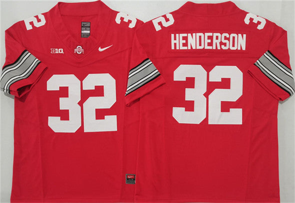 TreVeyon Henderson Ohio State Buckeyes red jersey