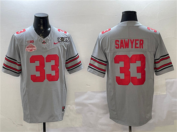 Jack Sawyer Ohio State Buckeyes gray jersey