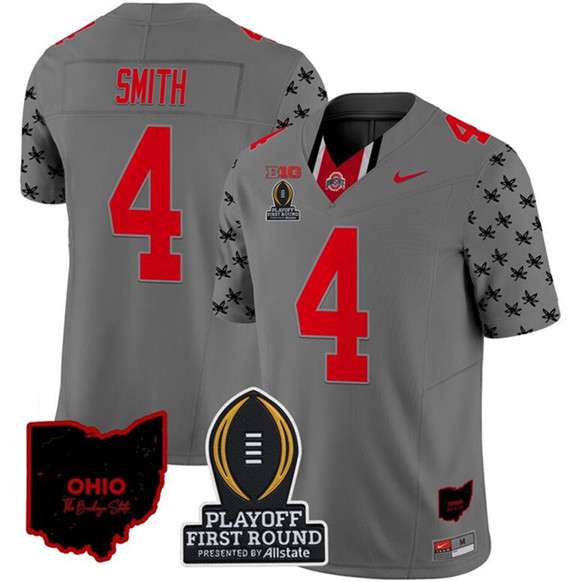Jeremiah Smith Ohio State Buckeyes gray FUSE jersey