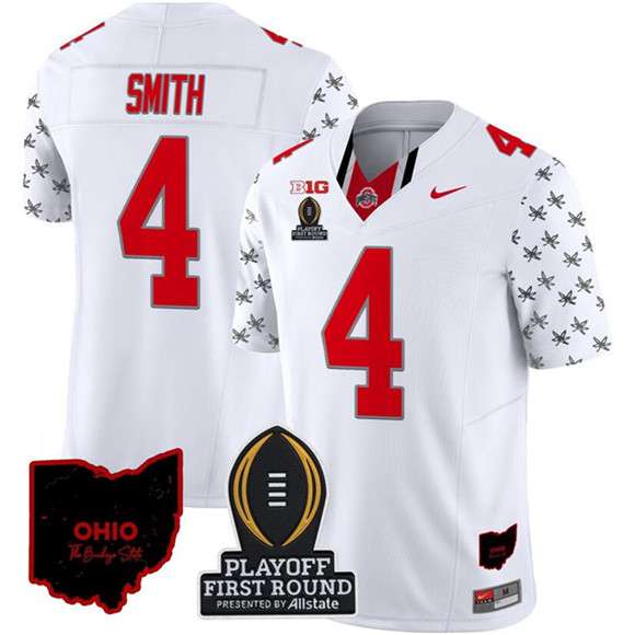 Jeremiah Smith Ohio State Buckeyes white FUSE jersey