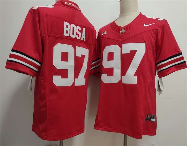 Nick Bosa Ohio State Buckeyes red FUSE jersey