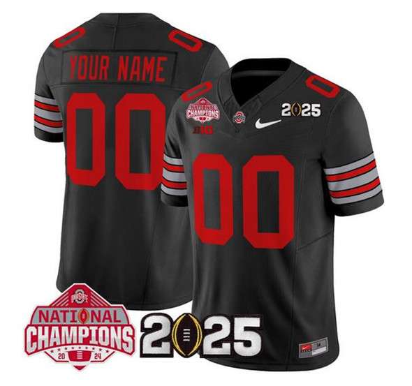 Custom Ohio State Buckeyes black FUSE jersey