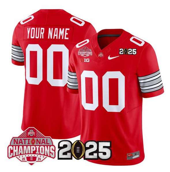 Custom Ohio State Buckeyes red FUSE jersey