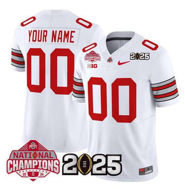 Custom Ohio State Buckeyes white FUSE jersey